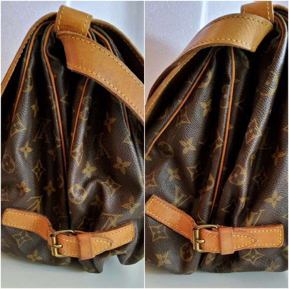 LOUIS VUITTON VINTGE SAUMUR 30 MONOGRAM CROSSBODY DOUBLE BAG,CERTIFIED AUTHENTIC - Picture 6 of 16